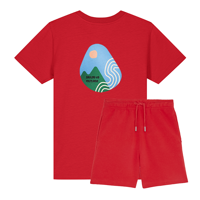 Organic T-Shirt & Shorts Set - Explorer