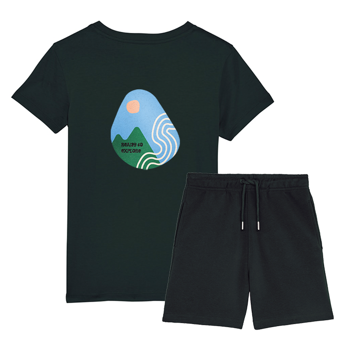 Organic T-Shirt & Shorts Set - Explorer