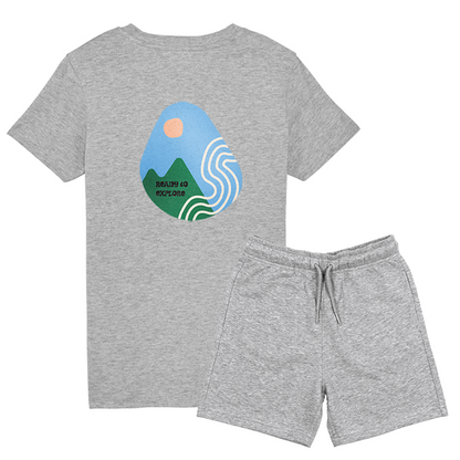 Organic T-Shirt & Shorts Set - Explorer